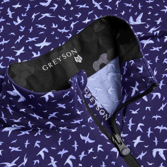 Greyson ISLES OF DEVILS TATE MOCKNECK QUARTER-ZIP NWT $158 - Picture 2 of 6